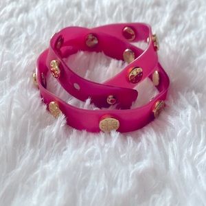 PINK TORY BURCH double wrap JELLY bracelet.💓